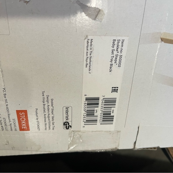 STOKKE 'Steps' Steps High Chair Tray Set in Color-Black New In Box NEVER USED! - Picture 8 of 12